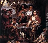 Jacob Jordaens Famous Paintings - Eating Man